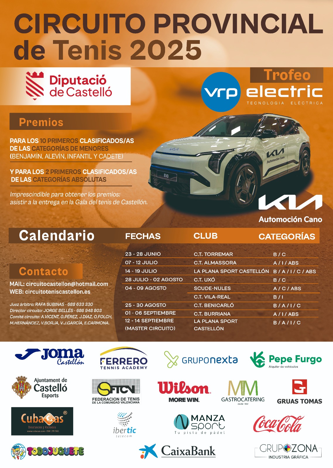 Cartel de los eventos